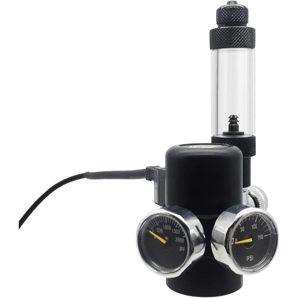 

Регулятор CO2 для аквариума с соленоидом для пейнтбольного баллона, алюминиевый счетчик пузырьков, обратный клапан