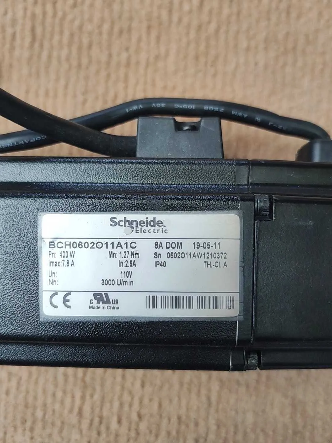 Motor servo da movimentação LXM23CU04M3X BCH0602O11A1C para Schneider