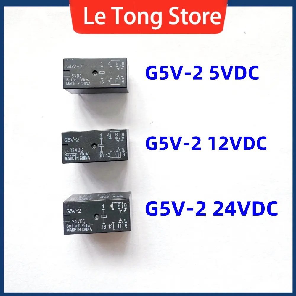 5 10PCS Relay G5V-2-5VDC G5V-2-12VDC G5V-2-24VDC Two open two closed 2A 8PIN Original Signal Relay For OMRON