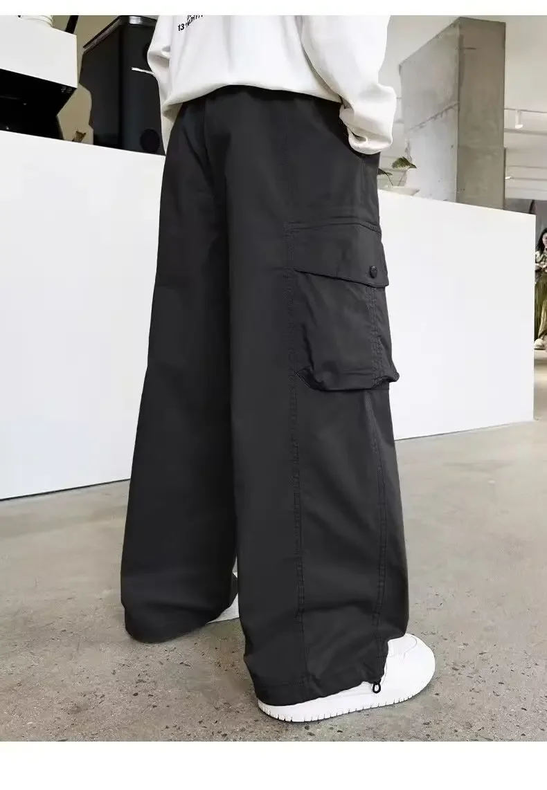 ZOETOPKID Neue Jungen-Freizeithosen Herbst Kinder Lose Baumwoll-Sporthosen Schwarze Hosen für Kinder Frühling Kinderbekleidung – Detail 9