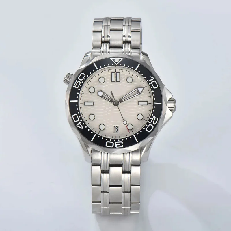 Montre en acier inoxydable 316L, verre saphir, 41mm, C3 lumineux, étanche 5 bars, adapté au mouvement automatique NH35 Seamaster