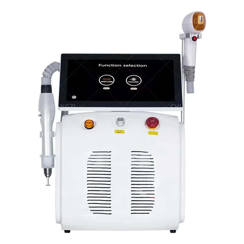 Diode Laser Hair Removal NAD Laser Picosecond 2-in-1 Machine Painless Permanent Hair Removal Removes Tattoo Pigment Big Screen