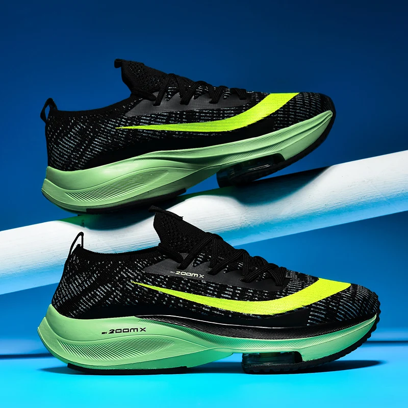 

Men Sports Running Shoes Marathon Air Cushion Breathable Lightweight Women's Comfortable Athletic Nonskid Sneakers Training Male