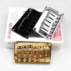 Genuine Original GOTOH GTC102 Electric Guitar Fixed Bridge With Steel Saddle Finish Chrome Black Gold