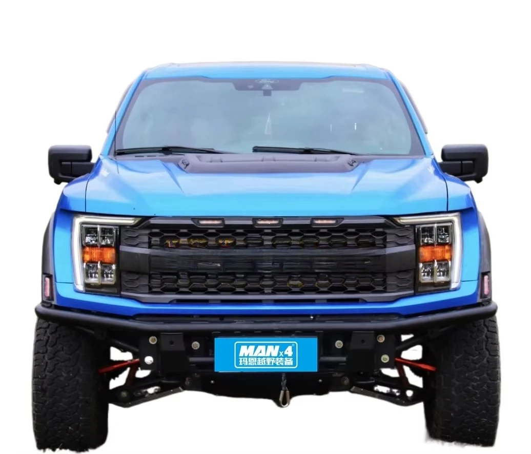 Desert Tube Steel Front Bumper For Ford F150 Raptor P702 2021-2026 Off-Road Winch Mount Bull Bar Guard