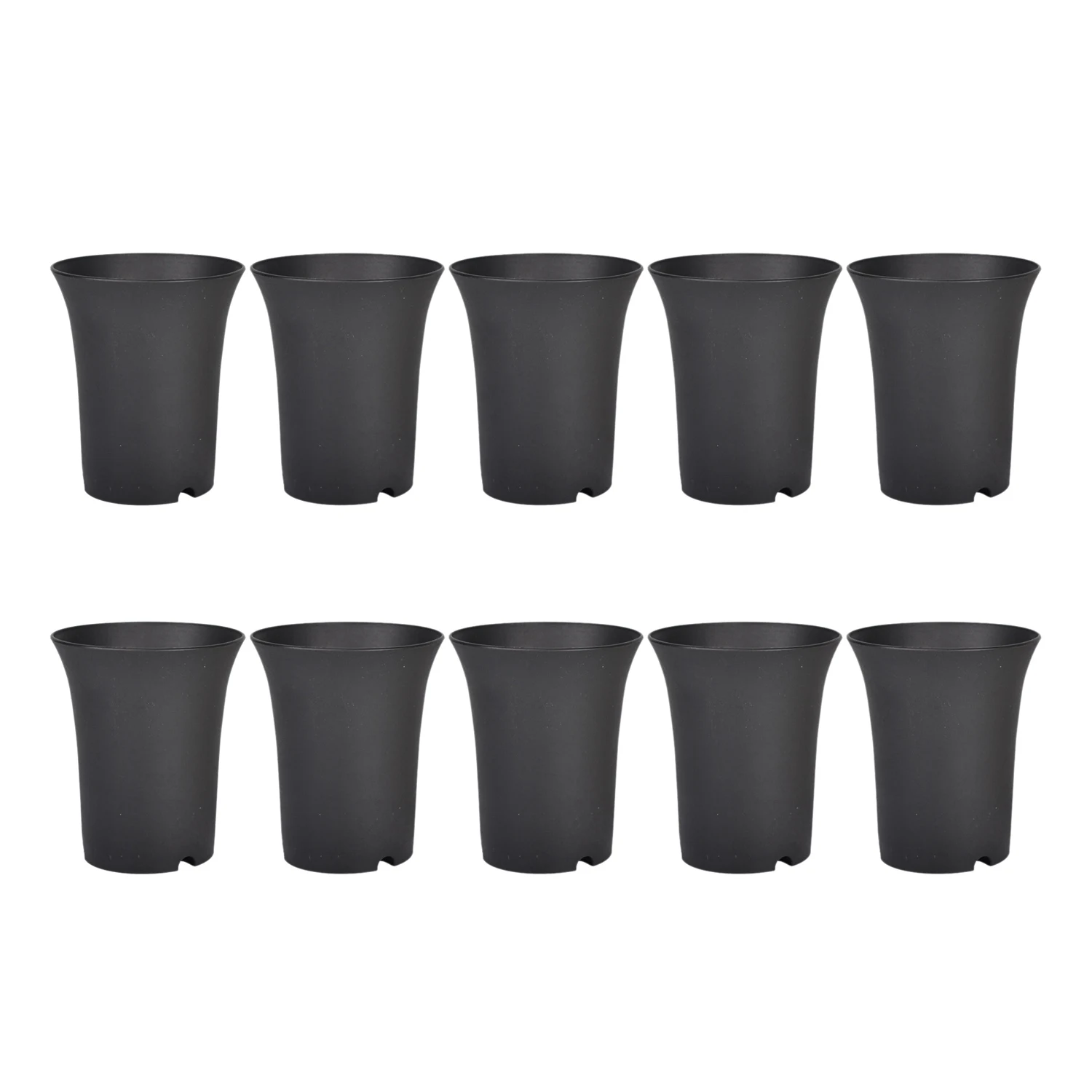 

10PcsBlack Round Flower Pots High Waist Deep Pots Are Perfect for Indoor and Outdoor Plants Seeds Vegetables