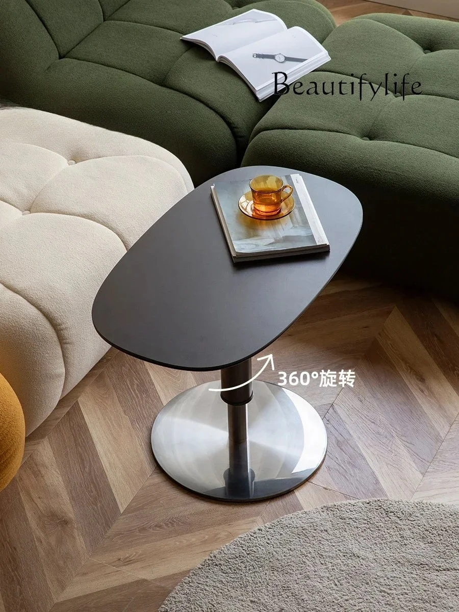 

muebles para hogar Nordic Light Luxury Adjustable Coffee Table Italian Minimalist Sofa Side Table Modern Minimalist Stone Plate