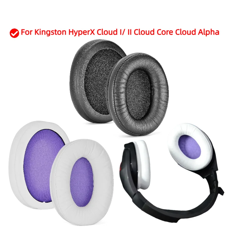 

Replacement Earpads for Kingston HyperX Cloud I/ II Cloud Core Cloud Alpha Earmuffs Ultra-soft Sponge Cover Repair Headphone