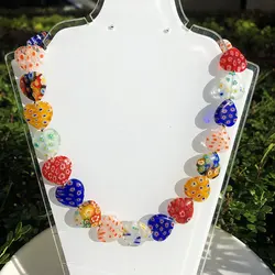 1PCS Glass Neck Necklaces for Women's Neck Chain Vintage Choker Man Halloween Friends Christmas Birthday Gift Y2k Jewelry