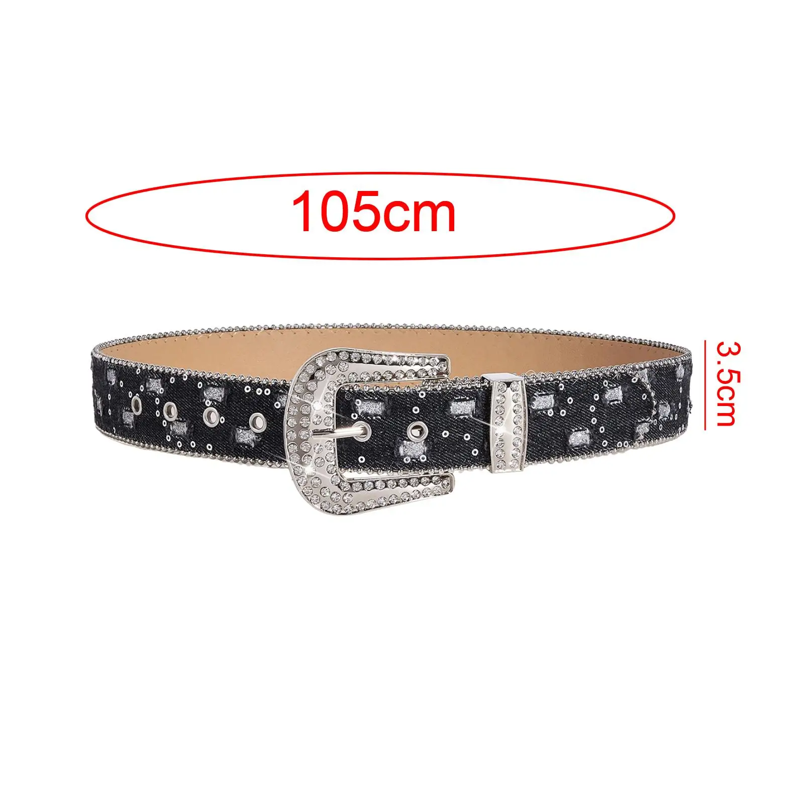 Ceinture de Taille pour Femme, Accessoires de Vêtements Polyvalents, Longue de 105cm, Strass Décoratifs, Environnement avec Broche