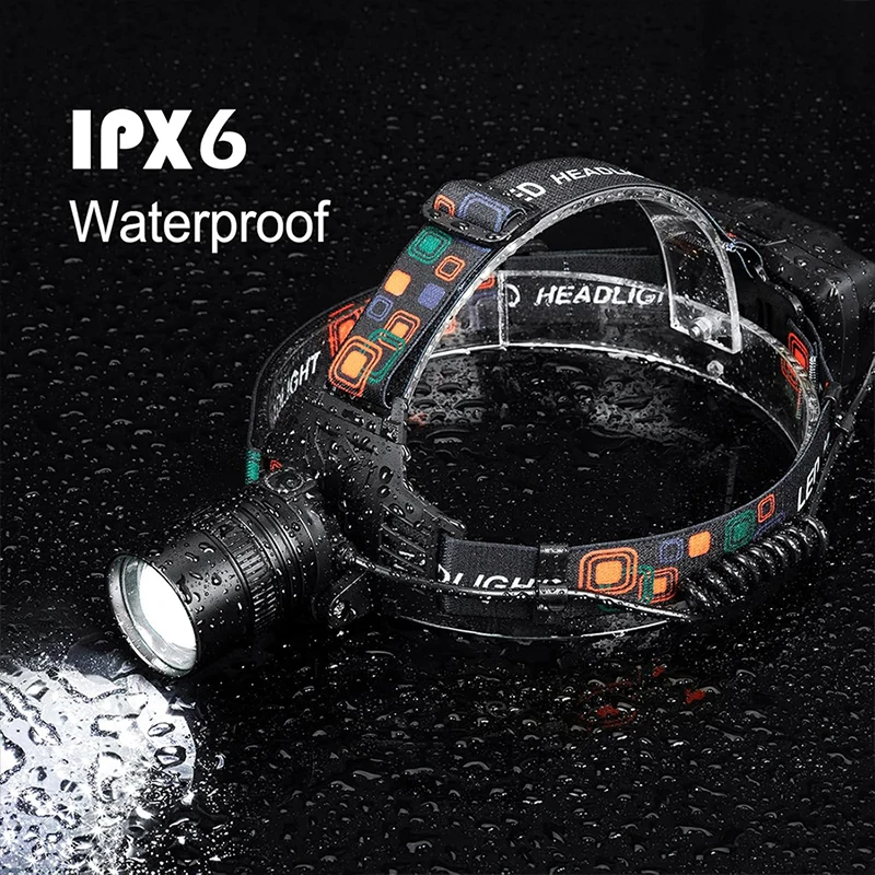 2025 New Rechargeable Headlights Super Bright Head Light Motion Sensor Front LED Headlight Flashlight Waterproof Outdoor Camping