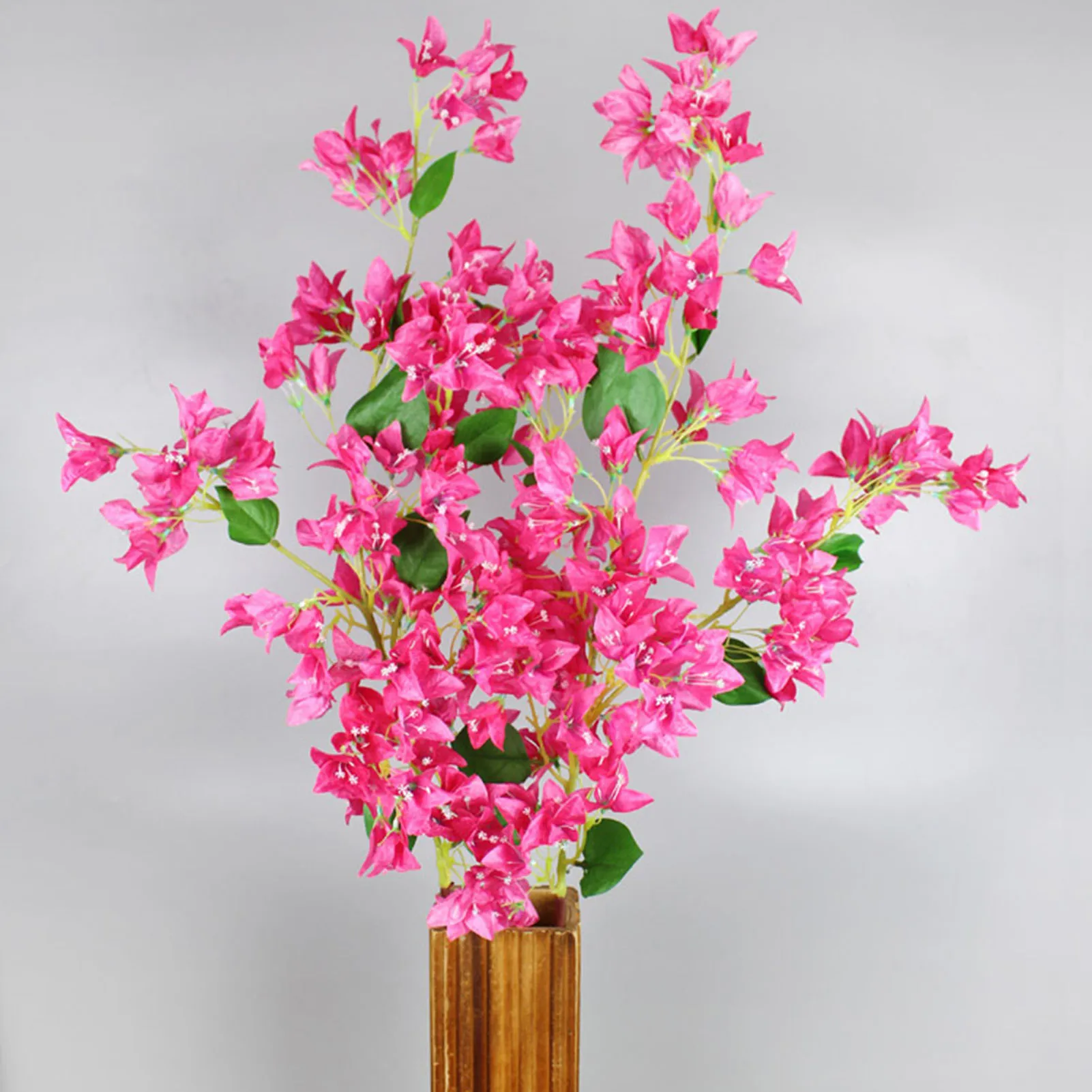 120cm Artificial Silk Bougainvillea Branches Faux Rose Red Bougainvillea With Iron Wire Stems For Wedding Decoration