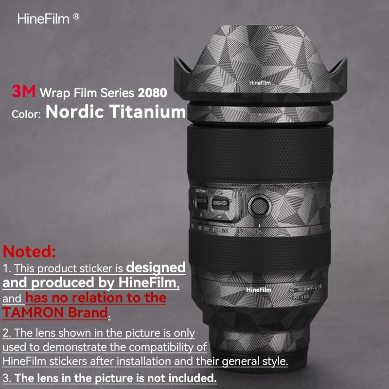 Folia ochronna Hinefilm na obiektyw Tamron 35-150mm F2-2.8 Di III VXD A058 do mocowania Sony E-Mount, naklejka na obiektyw. — zdjęcie produktu 2