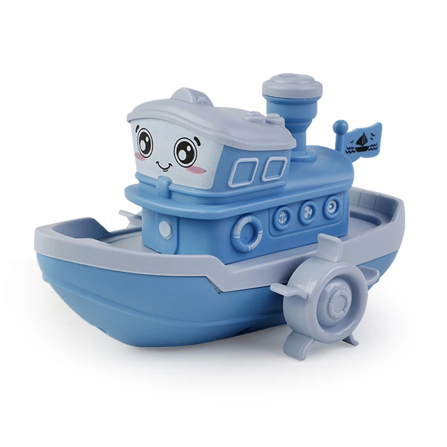 1PC Wind-up Steamer Bath Toy, Funny Windup Steamship Tub Toy Steamboat Water Toy Clockwork Boat Pool Toy For Baby Bath Toys