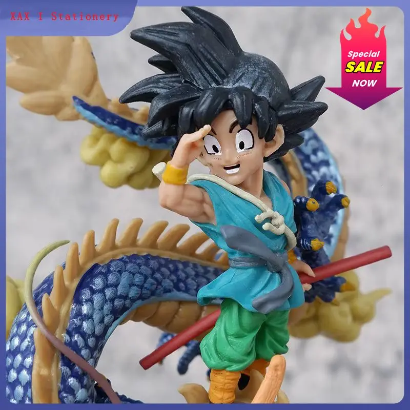 13cm Figurka Anime Dragon Ball Powodzenia Goku Shenron Gt Son Goku Super Saiyan Pvc Figurka Kolekcjonerska Statua Model Zabawki Prezent