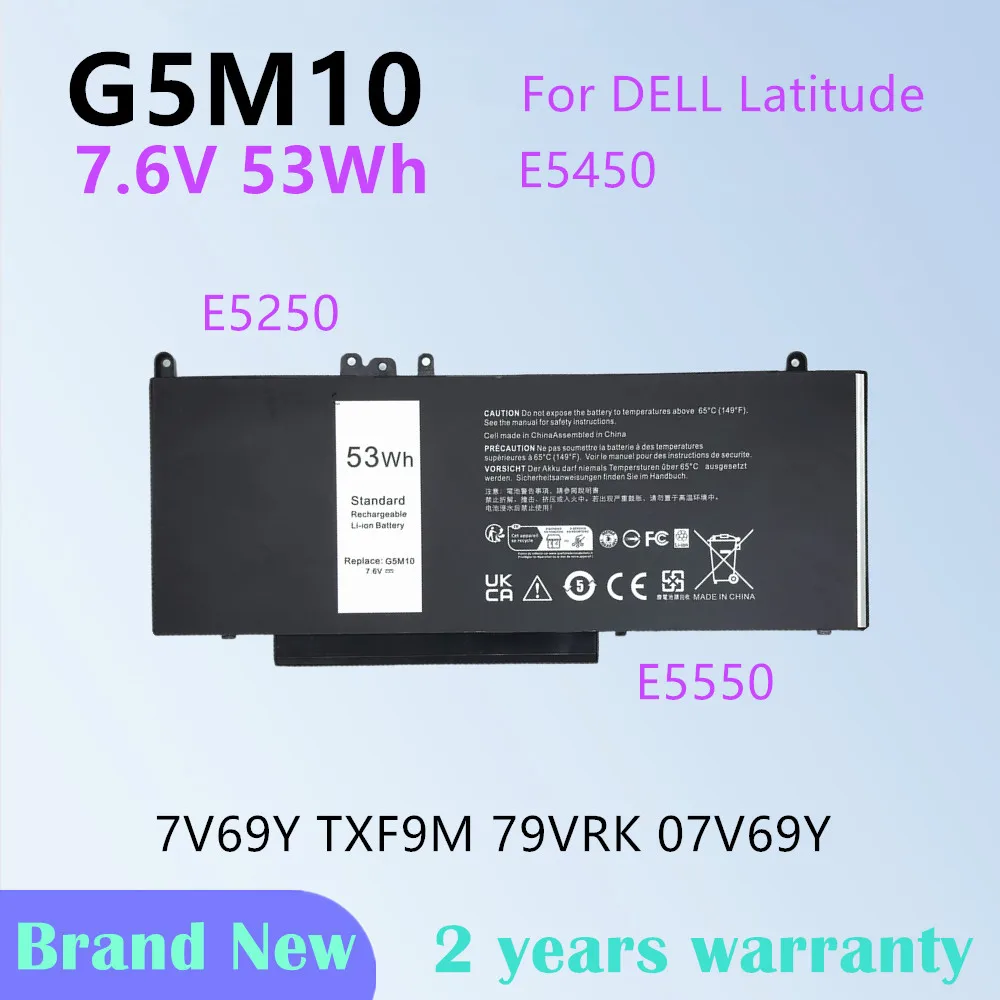 

Laptop Battery For Dell Latitude E5250 E5450 E5550 G5M10 G5M10 7V69Y TXF9M 79VRK 07V69Y RYXXH