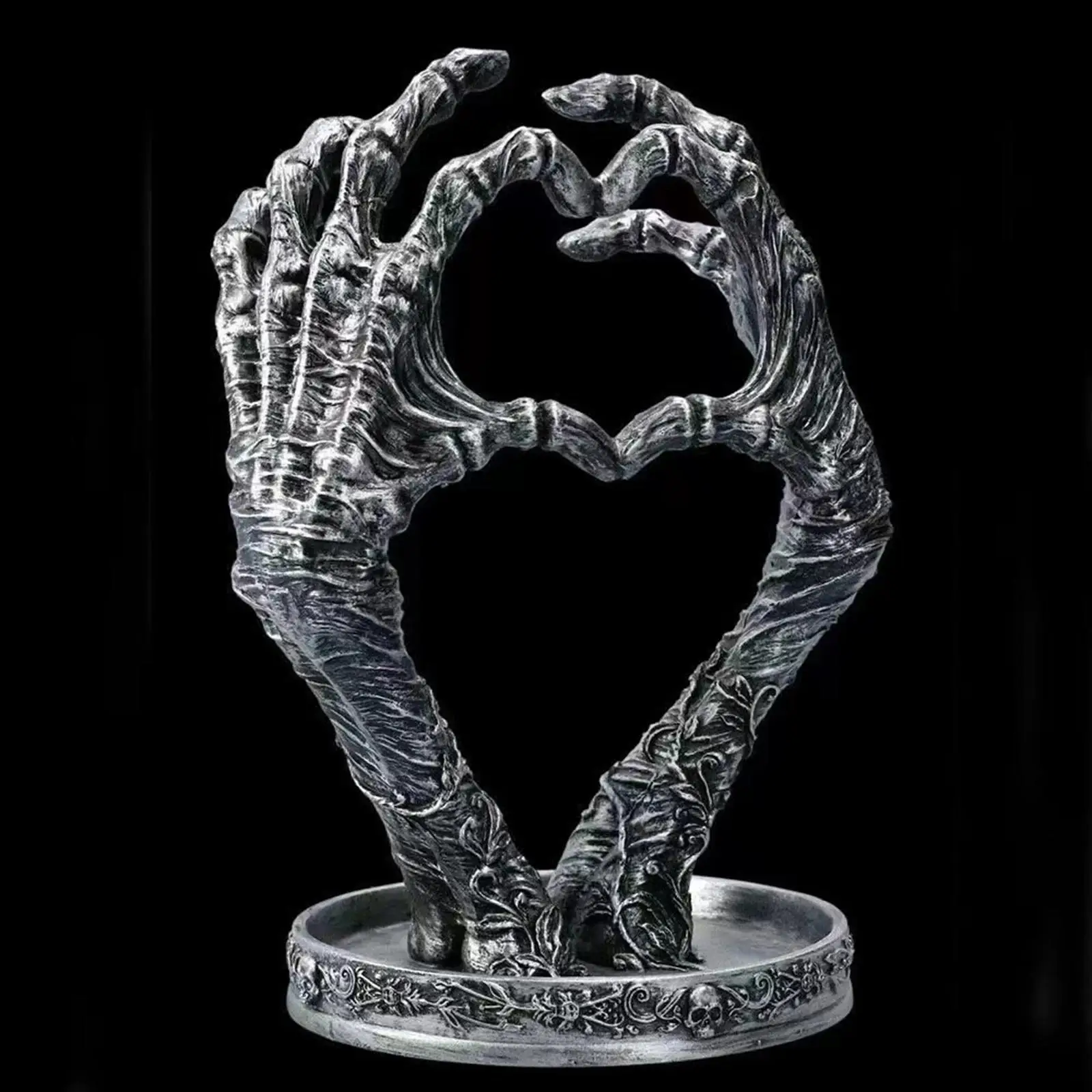 Gothic Mummified Love Heart Jewellery Dish Holder for Photo Props Home