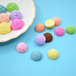 10pcs/Bag Resin Miniature Decor Simulation Ice Cream Ball Crafts Fake Food For DIY Phone Decor Scrapbooking Accessories