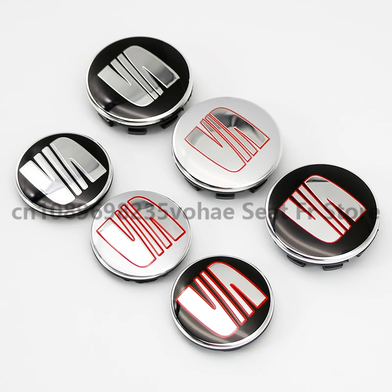 4pcs 55/63mm Car Wheel Center Cap Cover Tire Rim Hub Cover For Seat Leon Cupra R Leon ST Cupra Leon ST Cupra Ateca Cupra Ateca