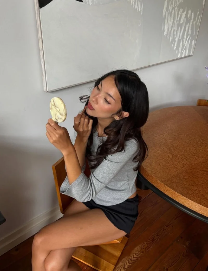 

Cou Autumn Three-Quarter Sleeve Black Round Neck Long-Sleeve T-Shirt Gray Top Casual Fashion White Top Base Shirt