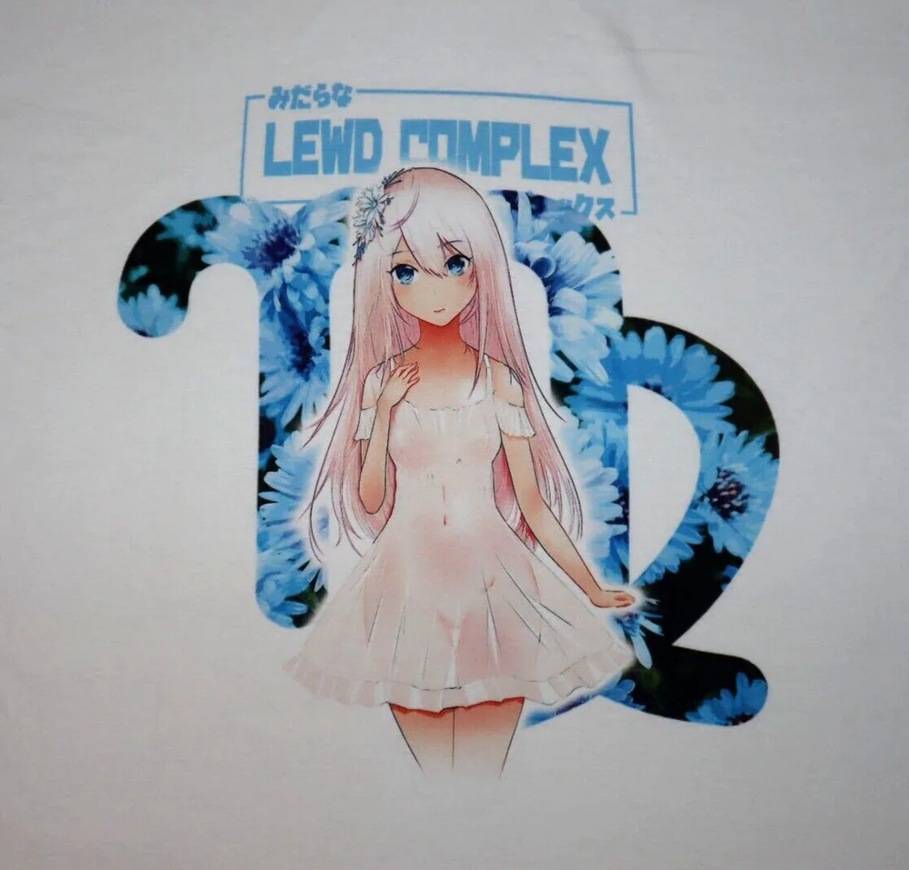 

Комплексная рубашка размера XL, аниме, женская футболка Hentai, прозрачное платье с цветами, манга