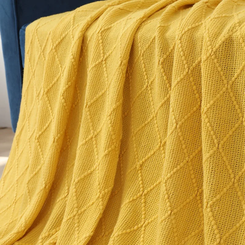 Soft Tassel Blanket Luxury Plush Throw for Sofa Office Nap Autumn Winter Warm