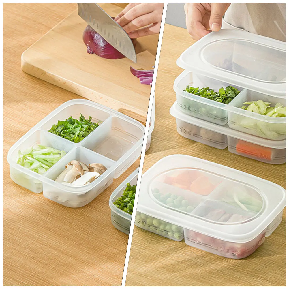 

2 Pcs Storage Box Refrigerator Food Containers with Lids Pp Transparent Fridge Organizer