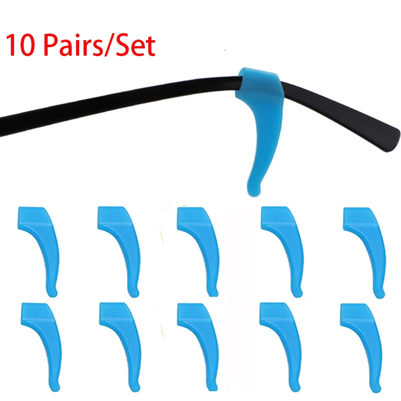 10Pair Anti-slip Silicone Ear Grip Glasses Eyeglasses Leg Ear Hook Stopper Bracket Accessories Eyewear Holder