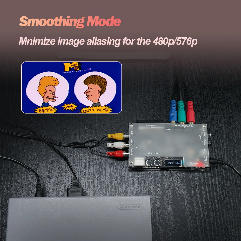 OSSC Phụ Bảng Tổng Hợp Và S-Video Đầu Vào Linedouble Và Làm Mịn Chế Độ Cho NTSC PAL Retro máy Chơi Game