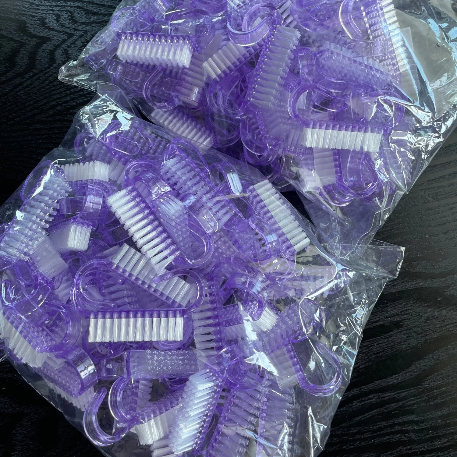 5 stks acryl nagelborstel 5 kleuren nagel manicure pedicure zacht stof verwijderen poeder reinigingsborstel gereedschap transparante hoornborstels * TR