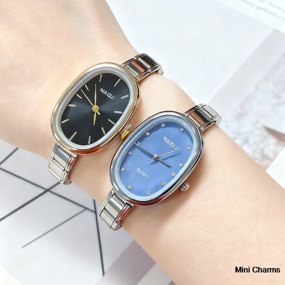 Design Minimalist Tide Women Wristwatch Stainless Steel Strap 9mm Width Female Quartz Watch Trendy Holiday Party Gifts