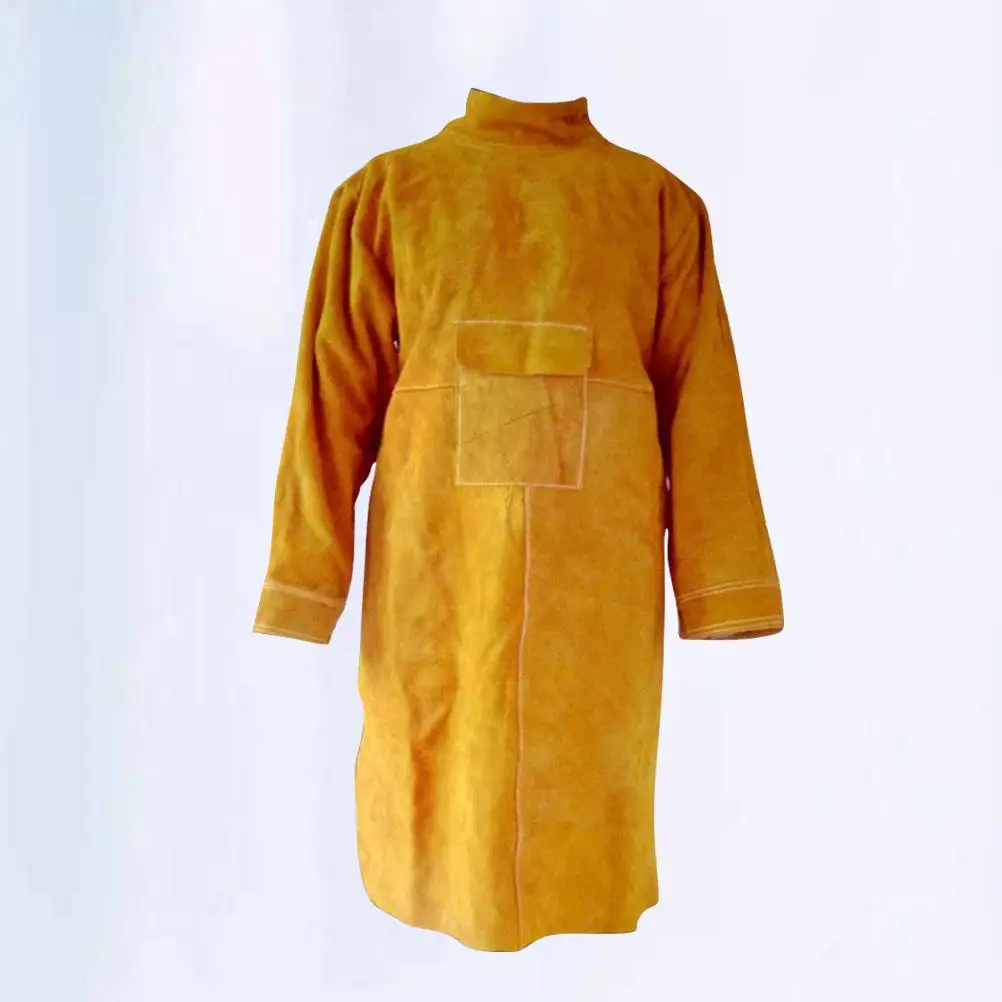 Welding Protective Heat Resistant Welding Coat Apron Durable Cowhide Workshop Uniforms Clothes