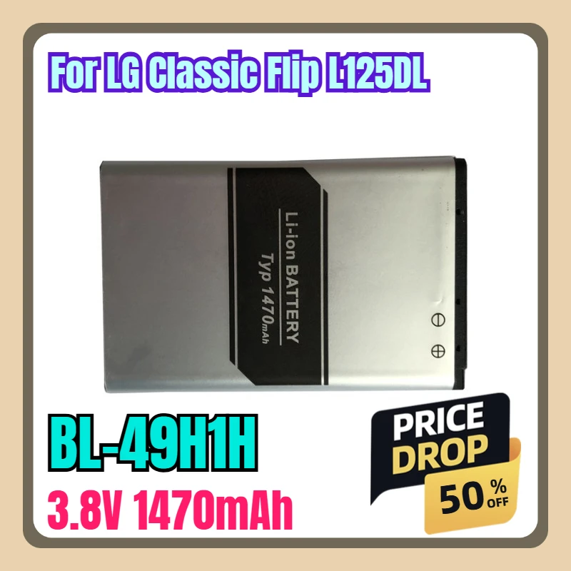 

3.8V 1470mAh Mobile Phone Batteries BL-49H1H for LG Classic Flip L125DL