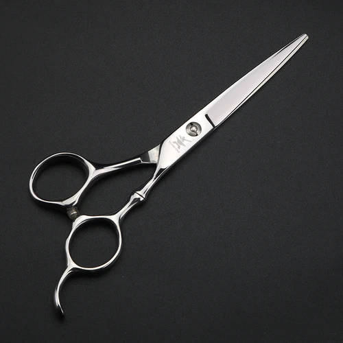 Imagen 2 del producto XUANFENG-Tijeras para el cabello con mango plateado, tornillos dorados de acero 9cr18, tijeras de corte y juego de tijeras de adelgazamiento para peluquero de 6 pulgadas