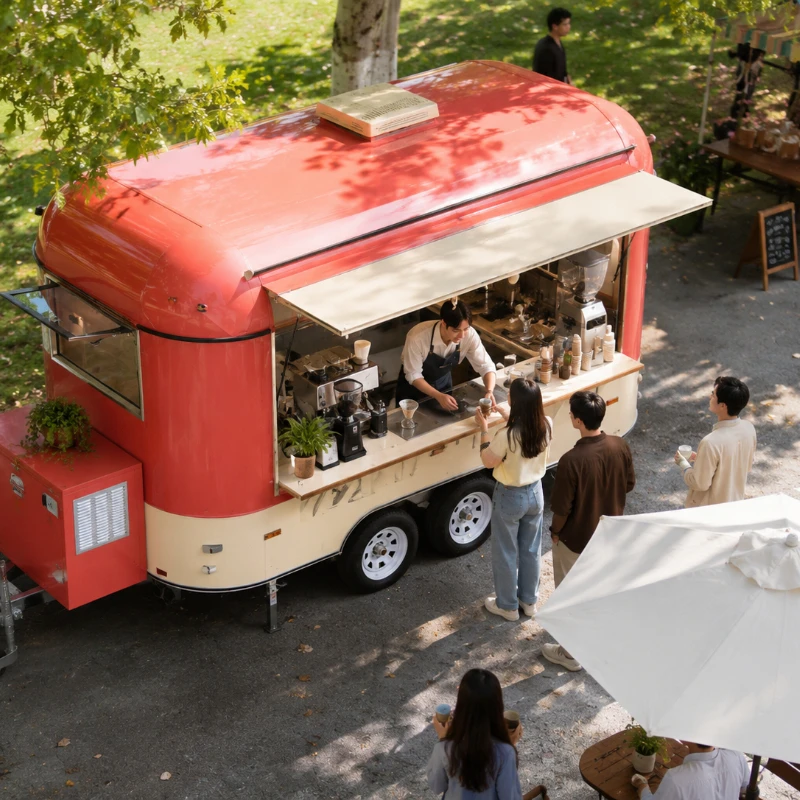 Food Cart Mobile Trailer Custo - огляд і ціна Mobile Coffee Van Equipment