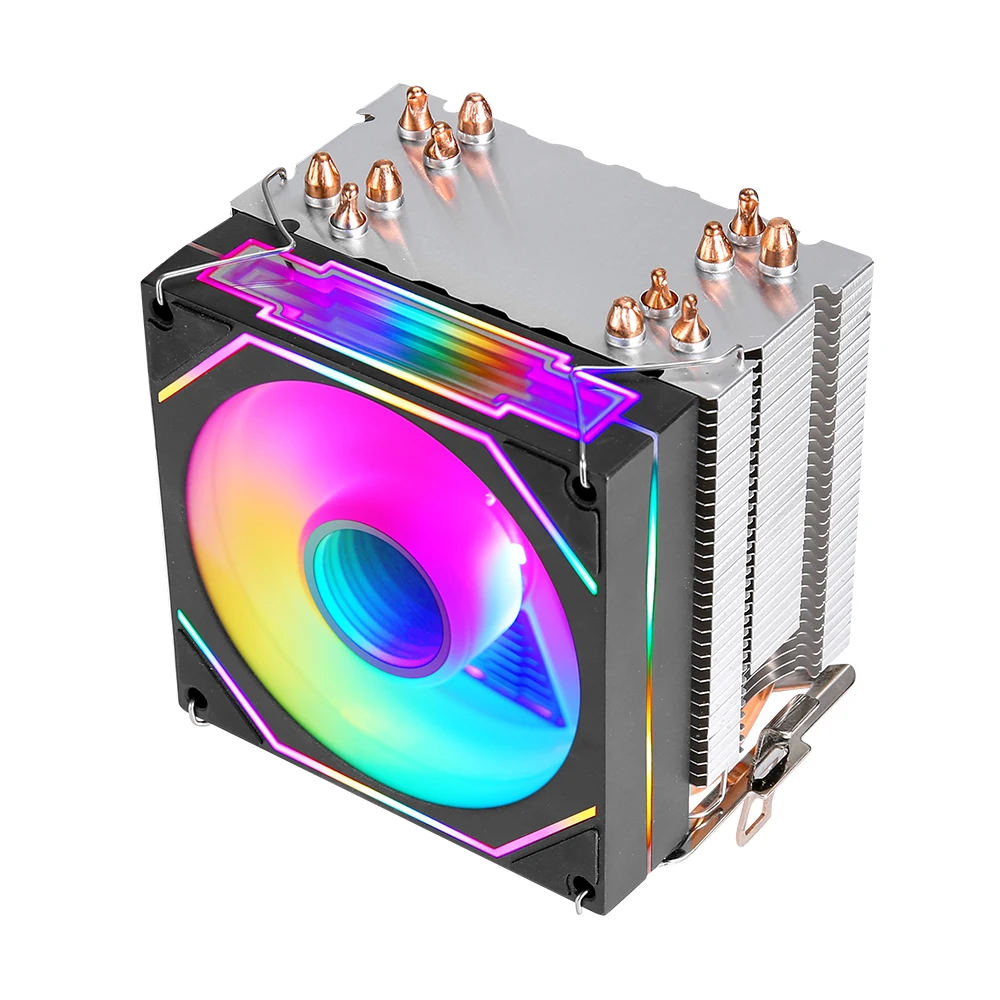 Radiateur de type tour à caloducs 2/4/6, ventilateur ARGB 90 mm, 5V3pin 4pin/PWM, refroidisseur de processeur, installation LGA1851 1200 115x 1700 2011 2066 x99 AM4AM5