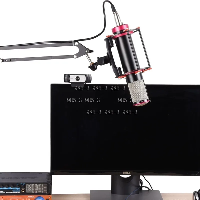 

Condenser Bazooka Microphone, Wired Recording Mic for Mobile Phone Computer, with Sound Card Compatibility