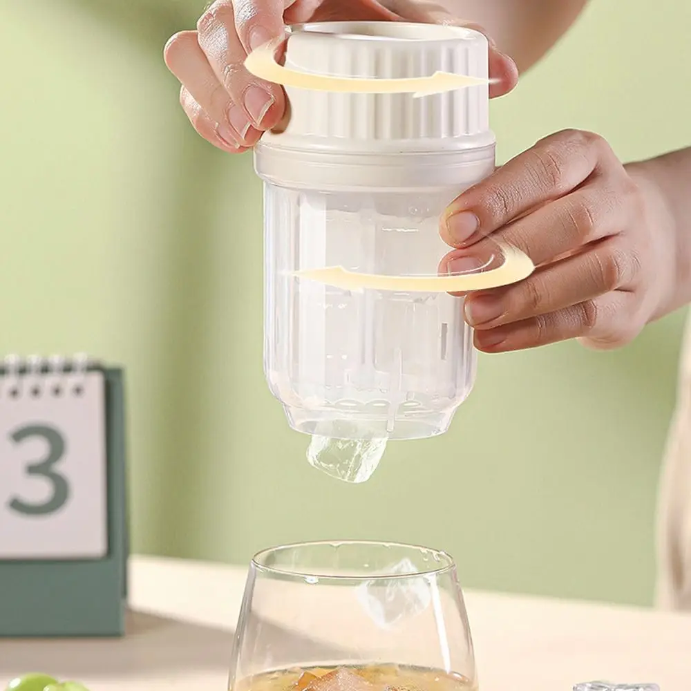 

Creative Portable Twisted Ice Cube Mold Transparent Multifunctional Rotating Ice Removal DIY Instant Cup