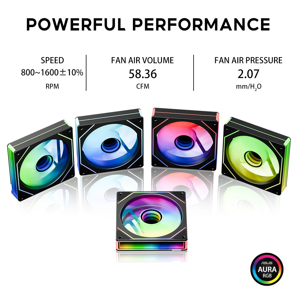 Jungle Leopard Prism 4MAX Chassis Fan 12CM Heat Dissipation Non Building Block Divine Light Synchronous Side Infinite Mirror PWM