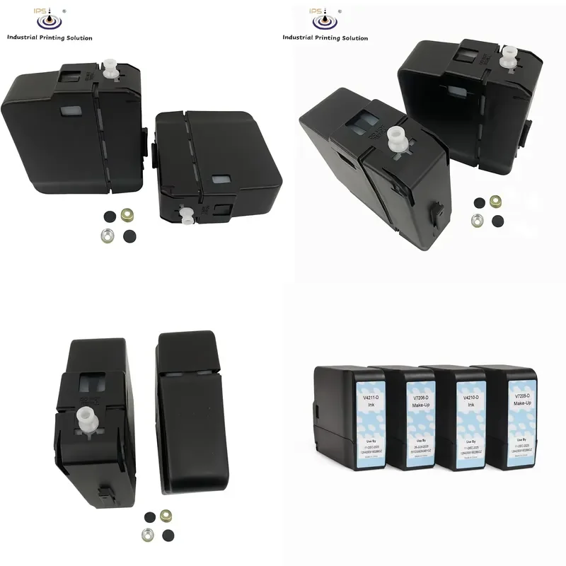 HCY New 750ml Empty Ink and Solvent Cartridge for VJ1240 1280 1580 1880 Cij Inkjet Printer Compatible for V4235-D V7208-D