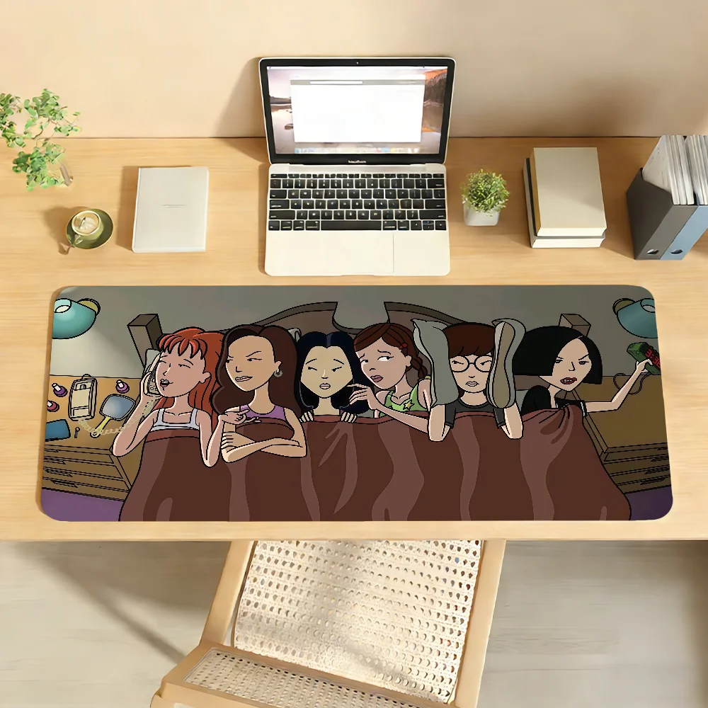 Cartoon D-Daria Scene Comedy Lustiges Mauspad, rutschfeste Schreibtischunterlage, PC-Laptop-Zubehör, Bürotastatur, große Gamer-Dekoration