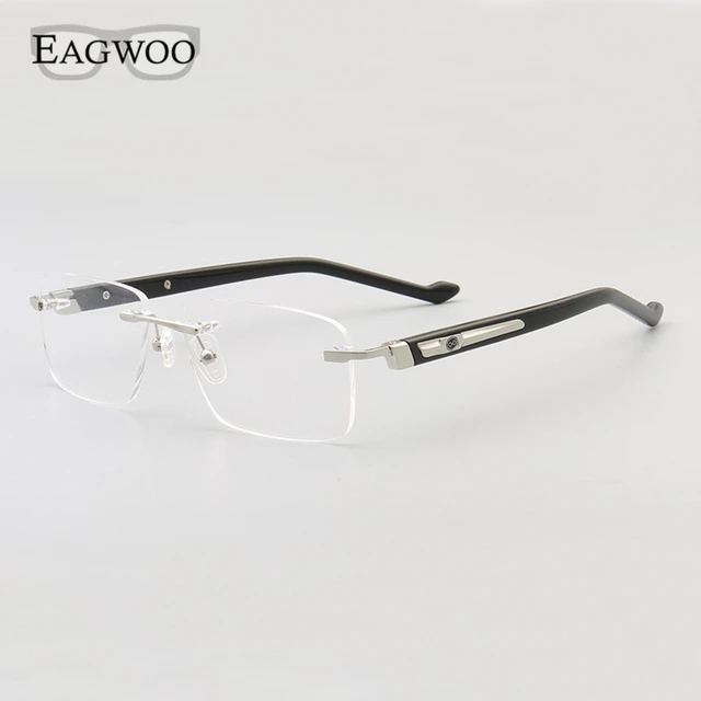 Occhiali senza montatura occhiali da vista in lega di metallo occhiali da vista senza cornice occhiali da vista da uomo progettati in stile Business AliExpress
