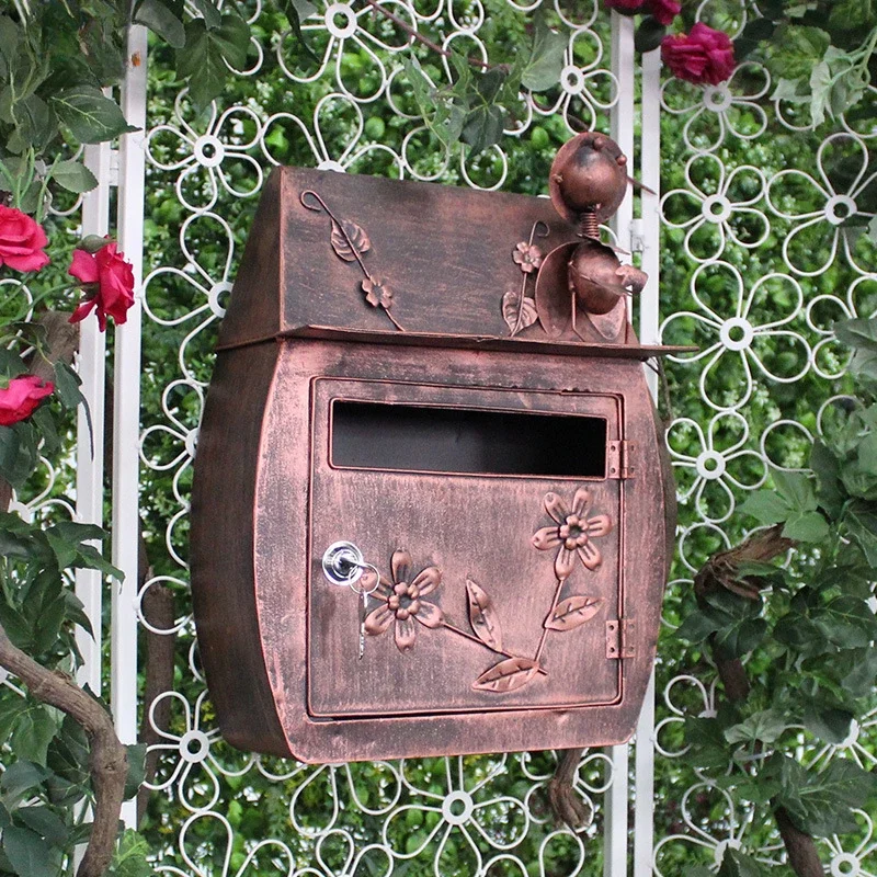 mailbox metal wall hanging mailbox retro handmade creative mailboxs home gardening crafts