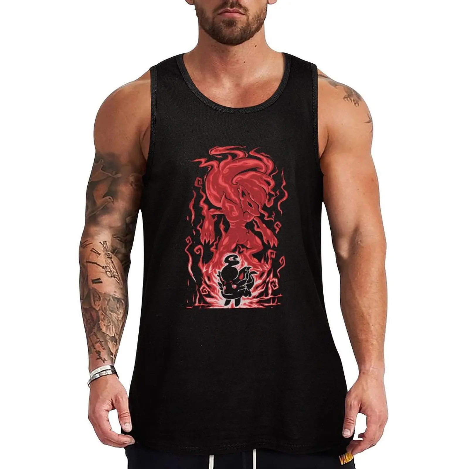 

Silhouette : Dark Fox Evolution Tank Top Muscle Tank Top Athletic Fit Gym Workout Sleeveless