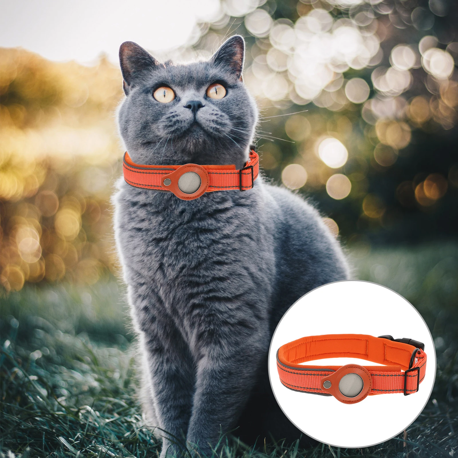 

Smart Pet Collar Protective Case Anti lost Dog Collar Reflective Design Nylon Neoprene Material for Tracking