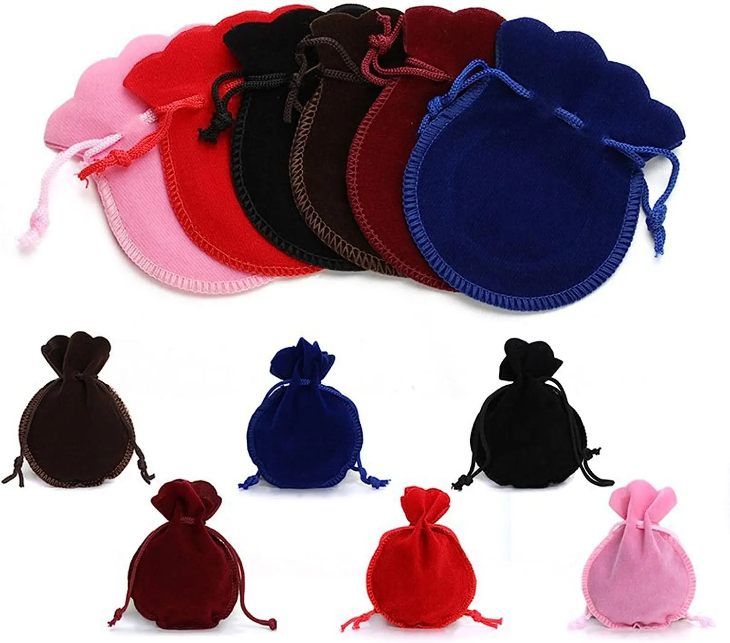 Velvet Drawstring Bags Jewelry Gift Calabash Pouches for Storage Necklace Bracelet Earrings Headphones Watch Candy