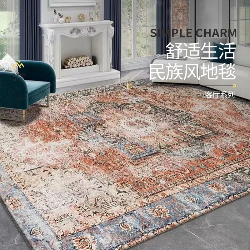 Morocco Living Room Carpet Fluffy Soft Lounge Persian Rug American Large Area Rugs for Bedroom Home Study Room Non-slip Mat