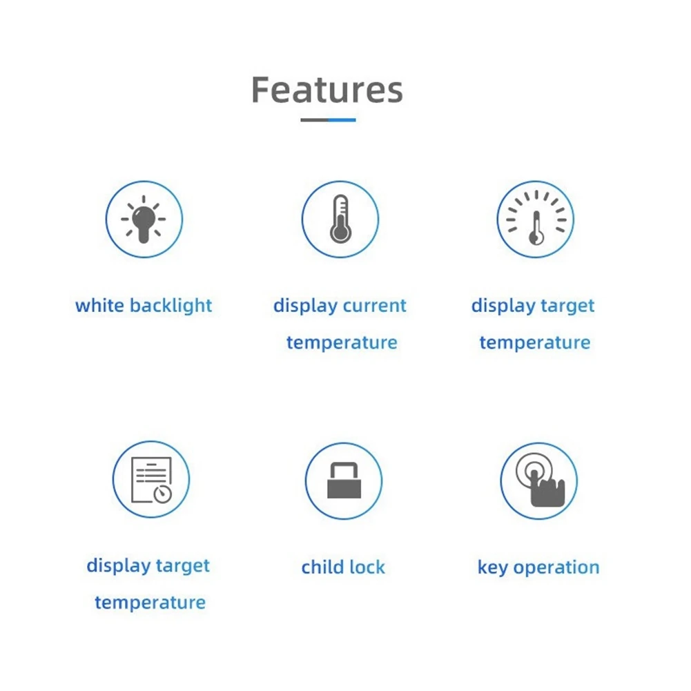 A37T-LCD Display Smart Thermostat For Electric Heating, Programmable Features AC 95-240V 25A