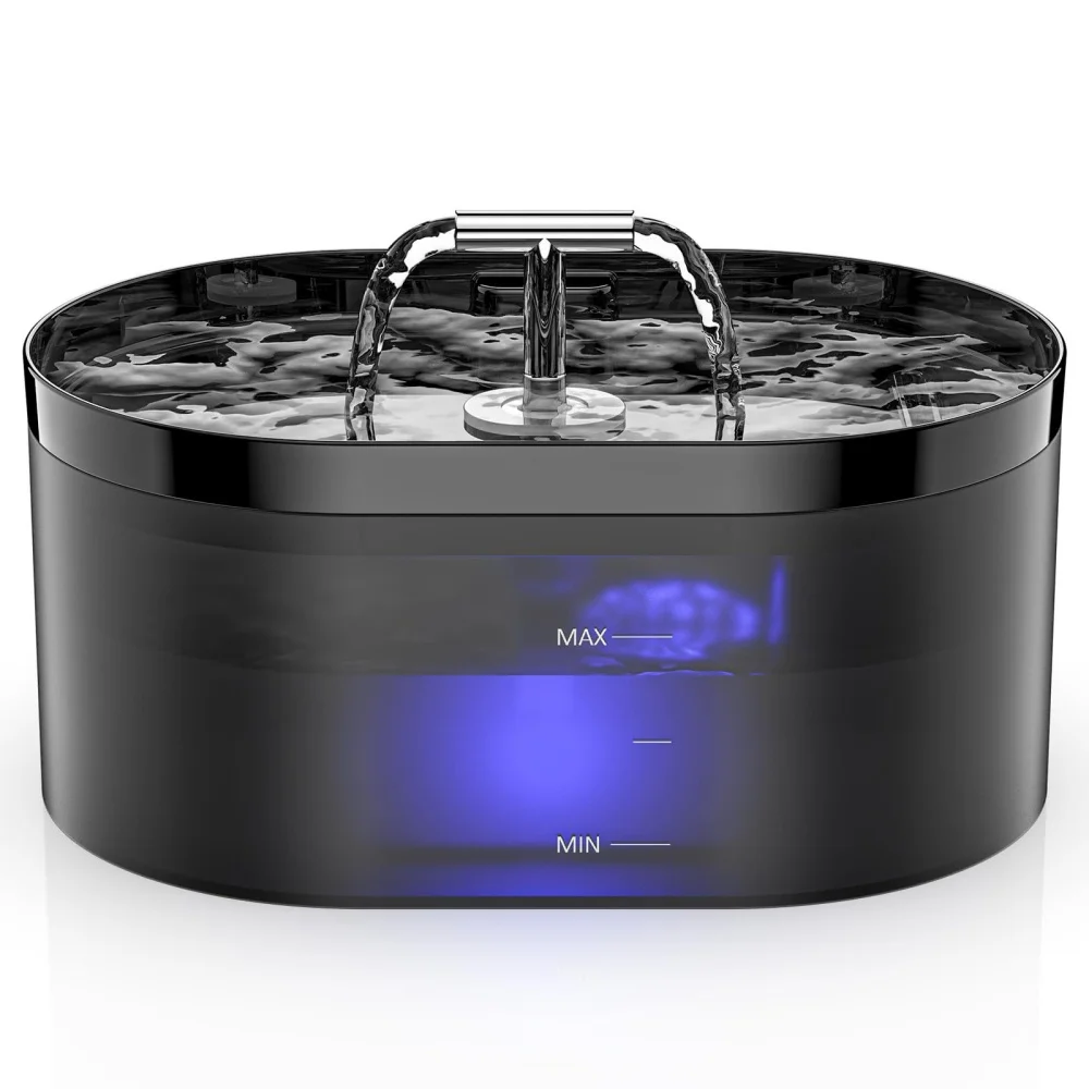

Автоматический диспенсер для воды для домашних животных 2,2 л с многоступенчатой фильтрацией и циркуляцией свежей воды, бесшумный дизайн