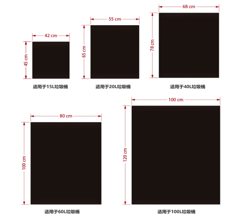 ESD الاستاتيكيه كيس قمامة 80*100 سنتيمتر كيس قمامة أسود كبير 0.05 مللي متر سمك قوي دائم مادة البولي ايثيلين للإلكترونيات الاستهلاكية #4